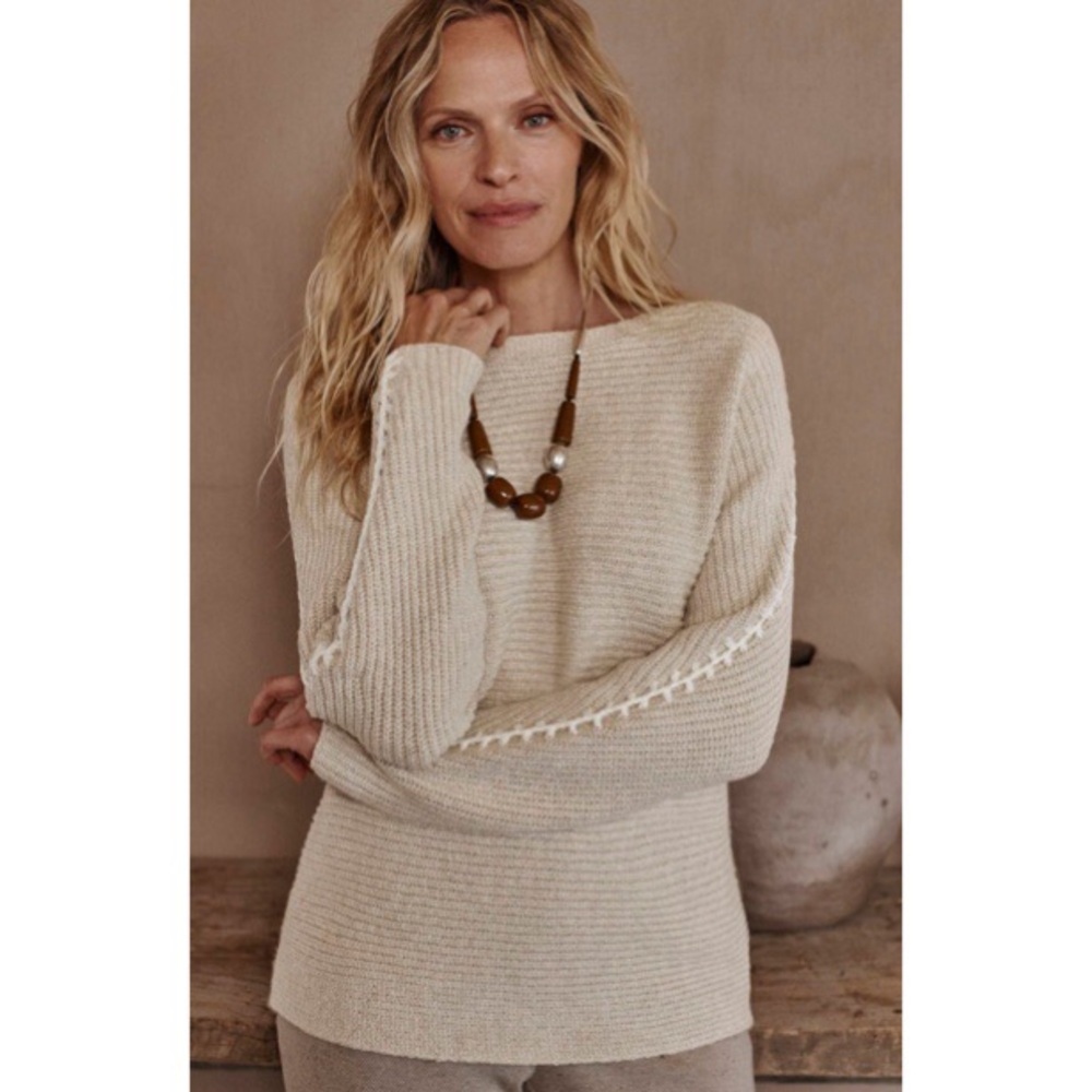 J Jill Cream Knit Sweater
